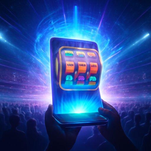 1333bdt colorful slots reels on phone screen